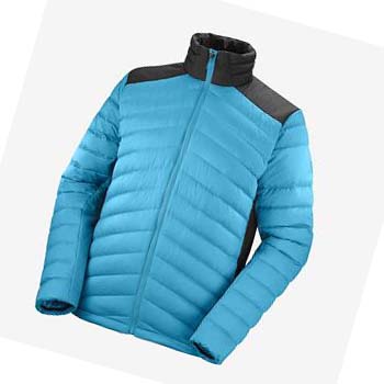 Salomon ESSENTIAL XWARM DOWN INSULATED Kabát Férfi Kék | HU 2316ZUT